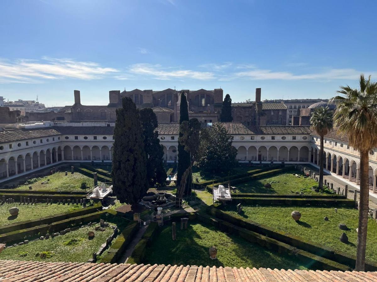 Camera X2 Con Splendida Vista Sulle Terme Di Diocleziano E Sul Chiostro Di Michelangelo Roma Dış mekan fotoğraf